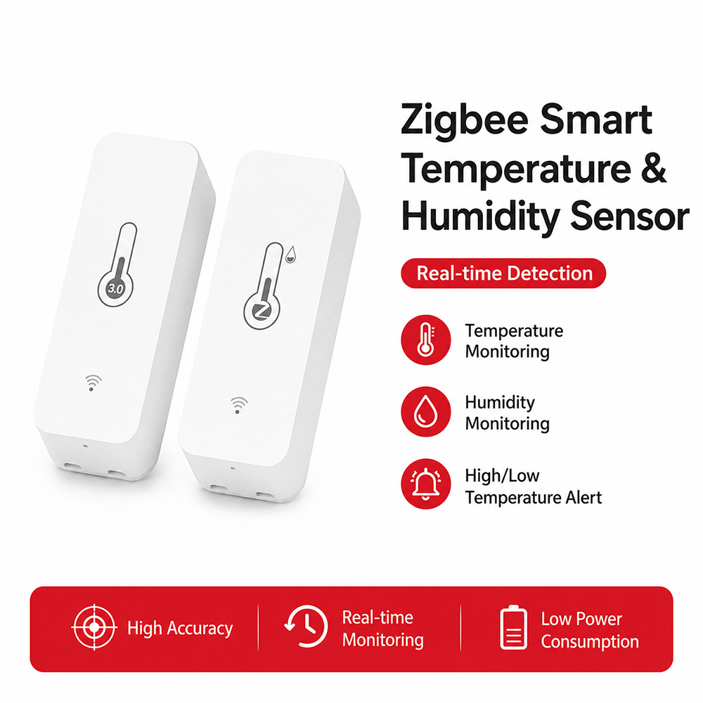 Smart Home Tablet - Zigbee Temperatuur- en Luchtvochtigheidssensor Slimme Thermometer