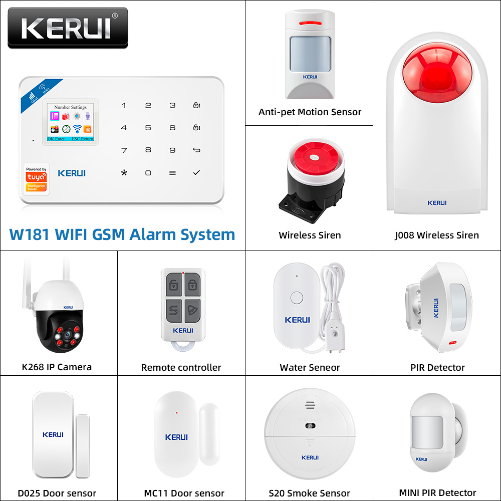 Smart Home Outdoor - KERUI W181 Alarmsysteempaneel WIFI GSM Alarm