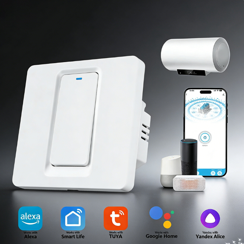 Smart Home Solution - Slimme boilerschakelaar/WiFi en Bluetooth-aanraakbediening Werkt met