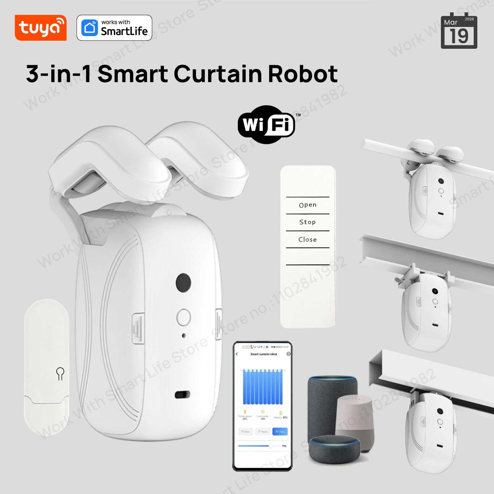 Smart Ir Remote Controller - 1/2 stuks Tuya Smart WiFi gordijnrobot