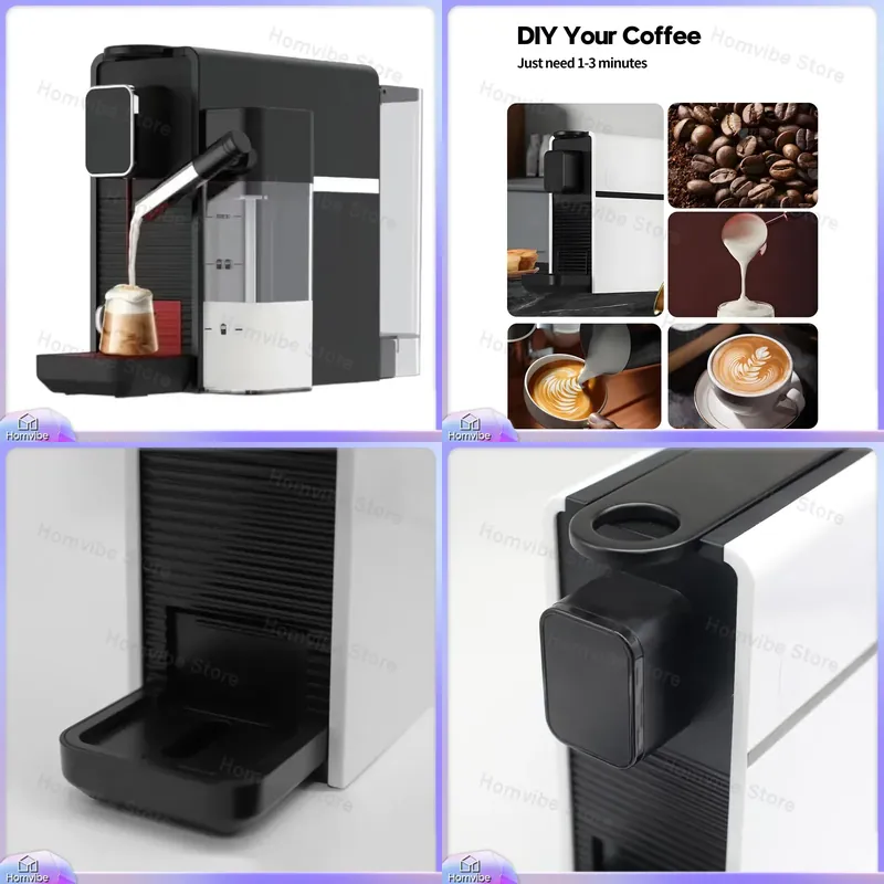 Smart Home Hotel - Slimme draagbare espressoapparaat met melkopschuimer, capsule