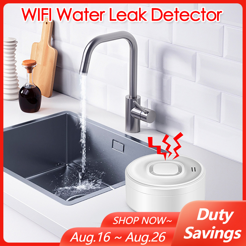 Wifi Water Sensor - Smart WIFI Waterlekdetector 100dB Hoogvolume Alarm