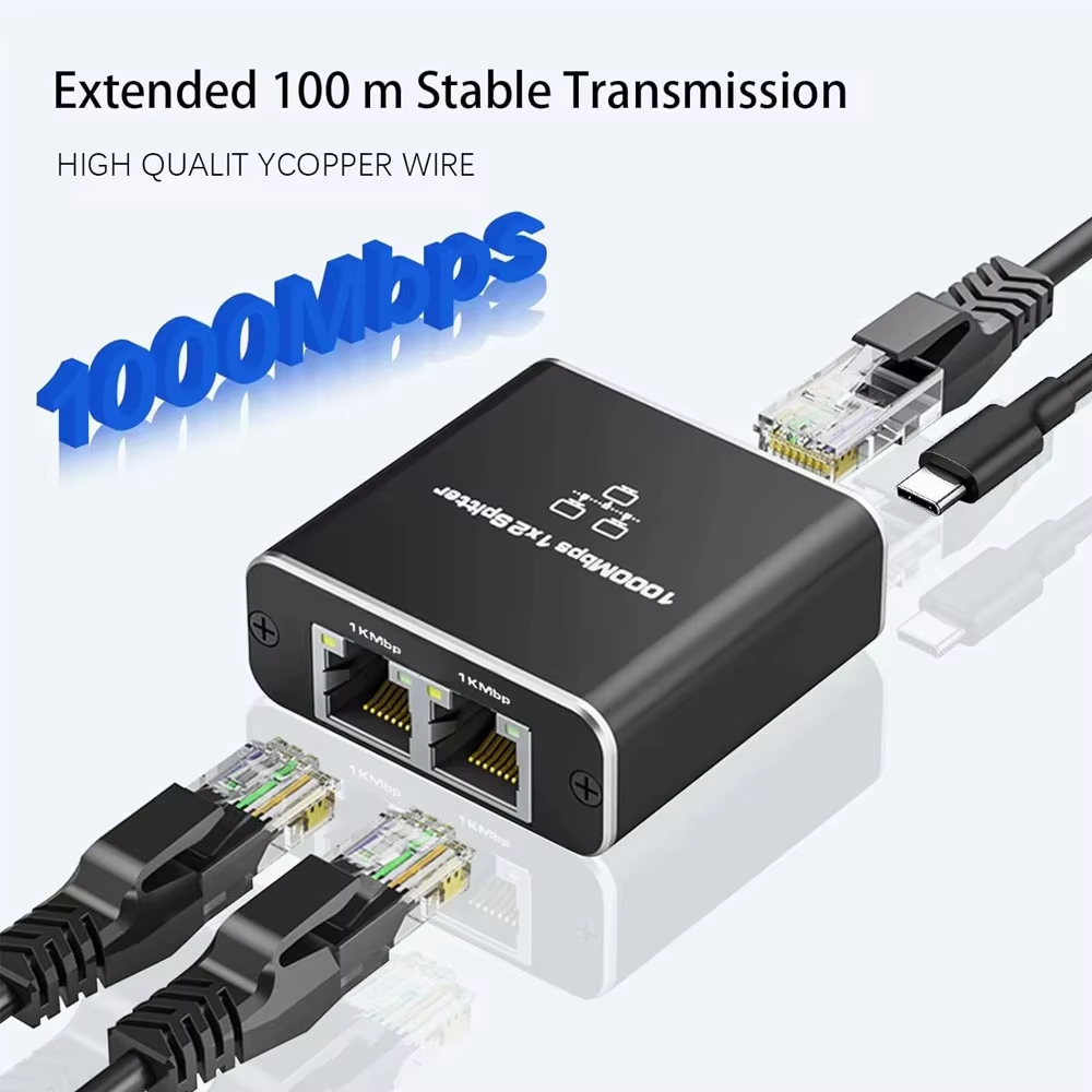 Smart Home Hub 2 - Netwerksplitter 1000 Mbps Hub 1 tot