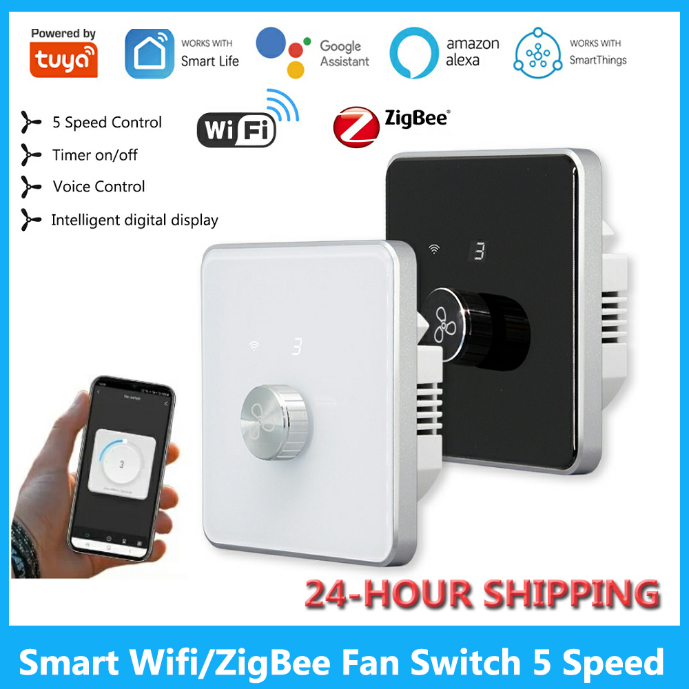 Smart Home Outdoor - Smart Wifi/ZigBee Fan Switch 5-snelheidsregeling EU