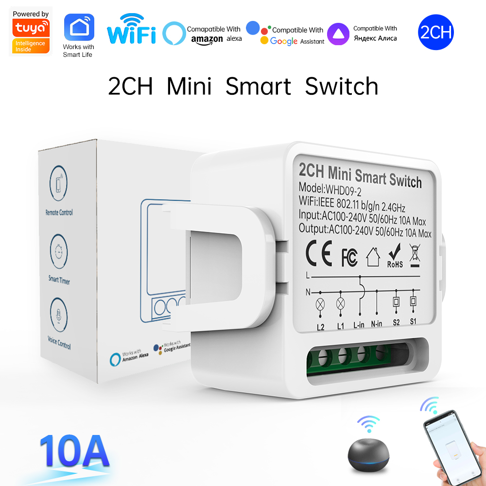 Smart Light Switch - 2-weg Tuya Smart Switch 2-voudige slimme