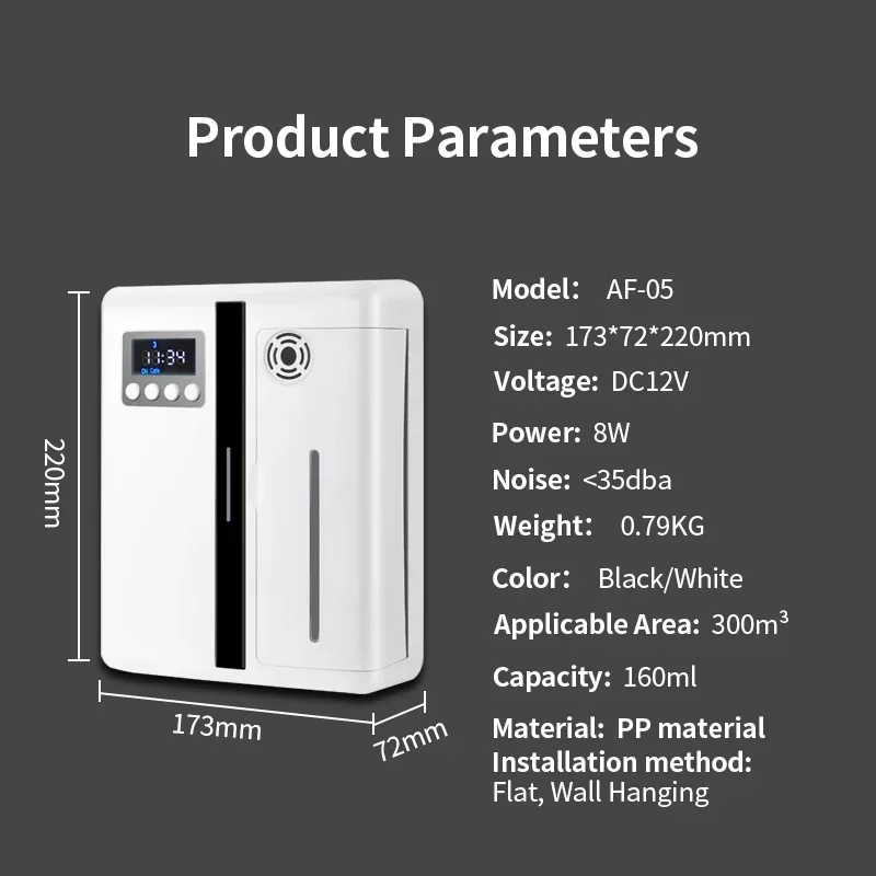 Smart Home Hotel - NAMASTE 300m³ Slimme etherische olie-aromadiffuser Bluetooth