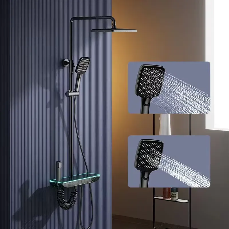 Smart Home Hotel - Slimme digitale thermostaat doucheset messing pianoknop