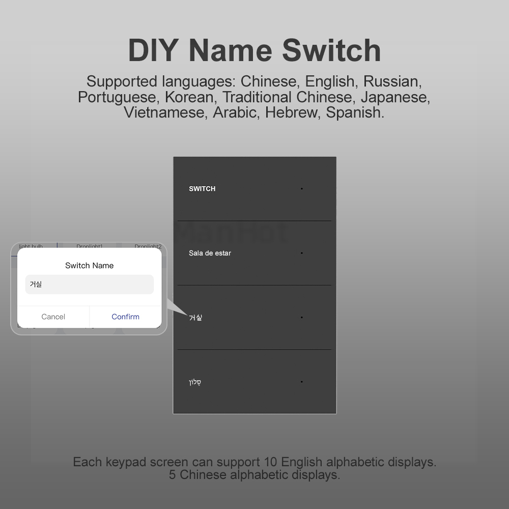 MANHOT WiFi Smart DIY Naam Sch - Smart Light Switch recensie en prijs