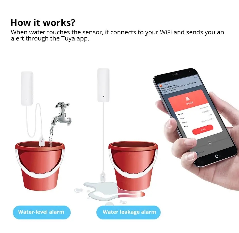 Tuya Wifi Slimme Waterleksenso - Wifi Water Sensor recensie en prijs