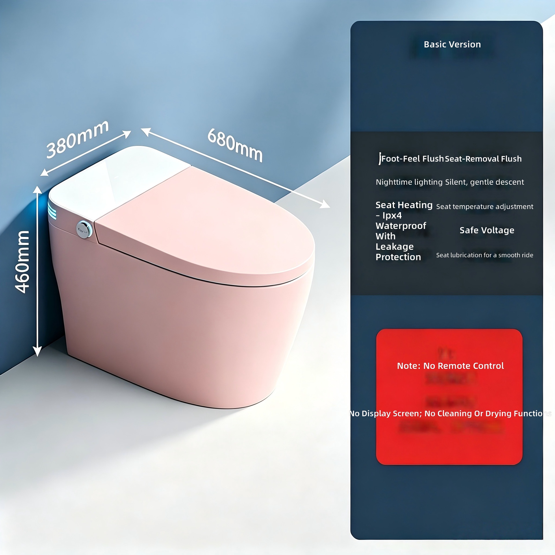 Slim toilet, roze, alles-in-éé - Smart Home Hotel recensie en prijs